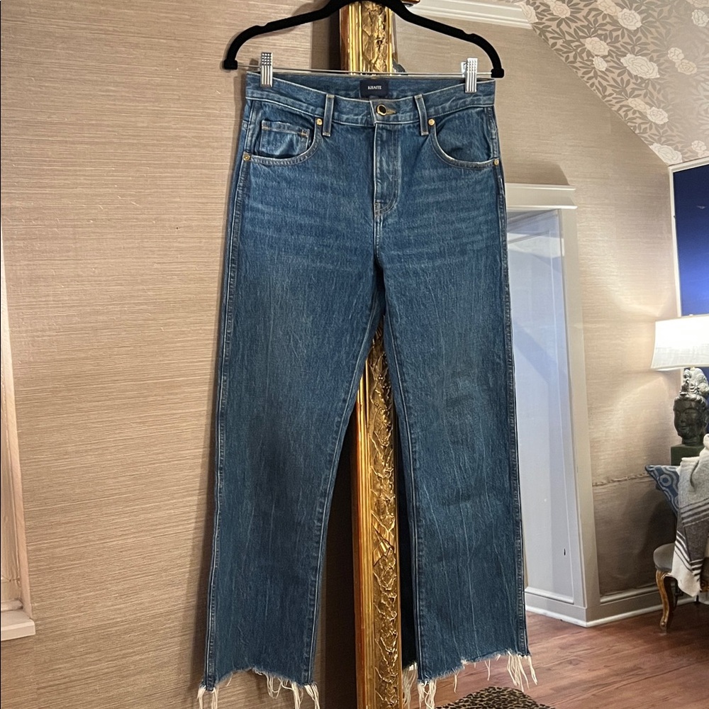 KHAITE Dark Blue Ankle Jeans